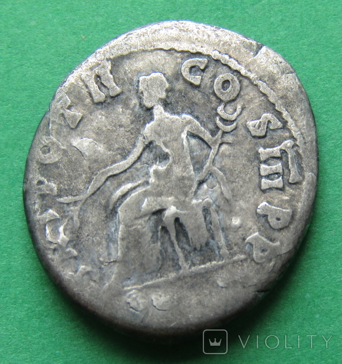 Денарий . Веспасиан.(69-79гг). Римская империя . Серебро (10р), фото №5