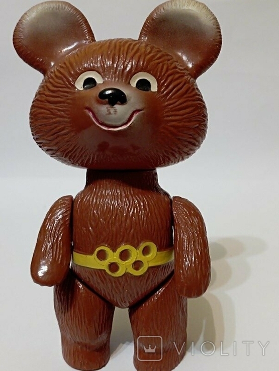 Olympic Bear Celluloid 1980 Toy Igrashka USSR, photo number 2