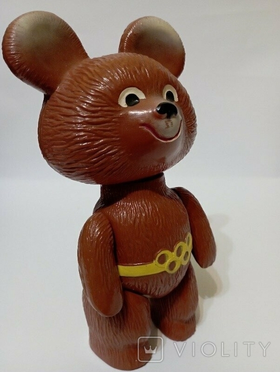 Olympic Bear Celluloid 1980 Toy Igrashka USSR, photo number 3