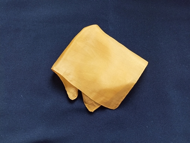 Женский № 2 -л3 шелковый носовой платок женский/унисекс желтый золотистый, фото №4