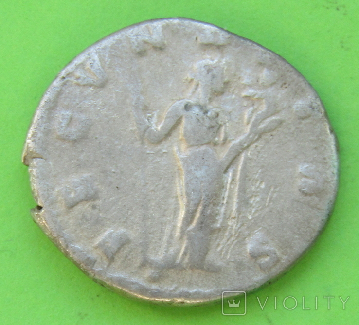 Денарій. Фаустина. Римская империя . Серебро (27р), фото №4