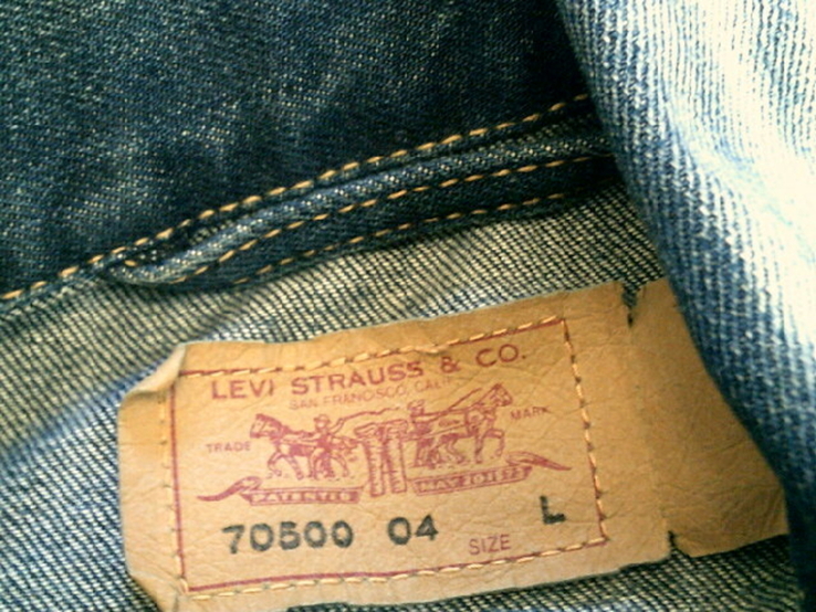 Levis - фирменная джинс куртка разм.L, фото №8
