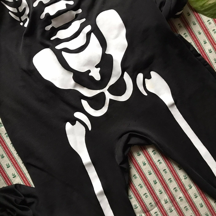 Человечек костюм Хеллоуин скелет Tesco на 7-8 лет, numer zdjęcia 5