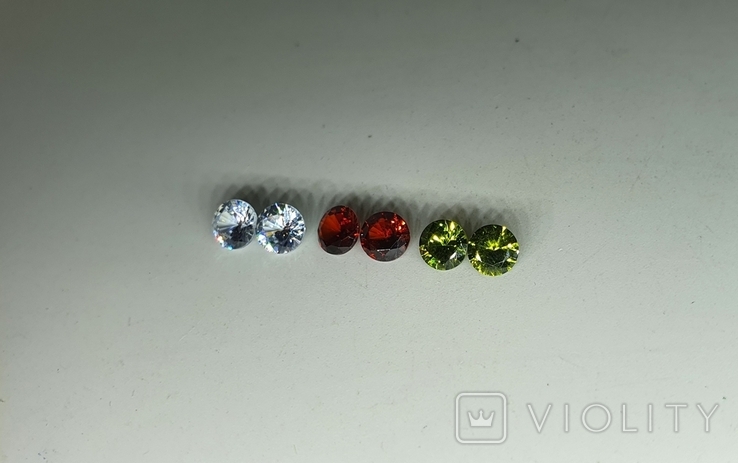 Цирконы разноцветные 6 штук 4.85 мм, фото №3
