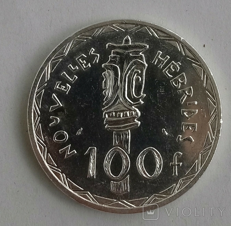100франков 1966г Новые гебриды(владение Франции).