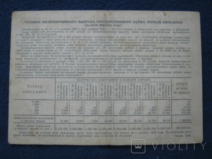 Облигация на 10 рублей 1938 года., фото №5