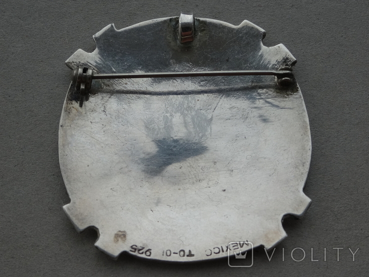 Срібний медальйон Мексики (цивілізація Майя)., фото №8