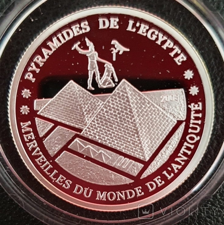500 франков CFA, 2008 год, Кот-д'Ивуар, Древние чудеса света - Египетские пирамиды, фото №6