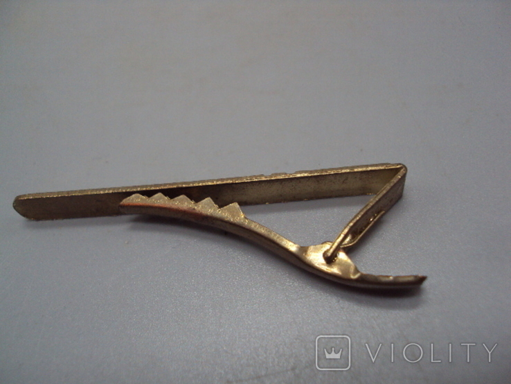 Бижутерия зажим для галстука металл длина 5,9 см, фото №7