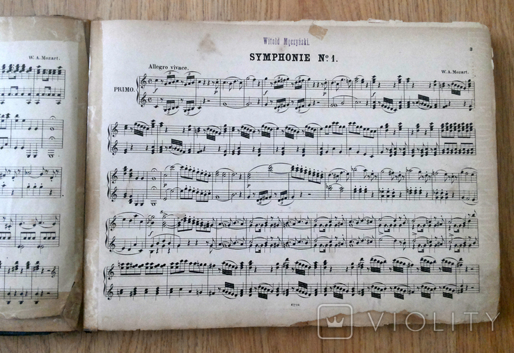 Моцарт В А Симфонии 1-12 Изд C F Peters Liepzig 1882 Автограф Witold Meczynski, фото №5