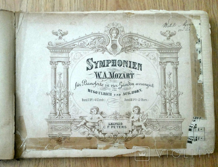 Моцарт В А Симфонии 1-12 Изд C F Peters Liepzig 1882 Автограф Witold Meczynski, фото №2
