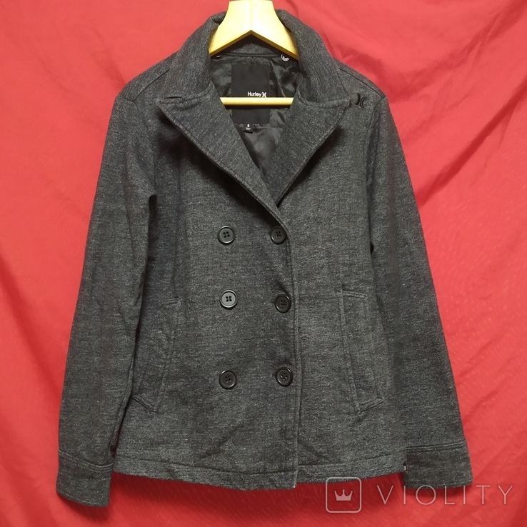 Пиджак тёмно-серый мужской женский унисекс весна осень Hurley X размер S, фото №12