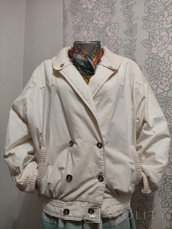 Cacha vintage весняна куртка бомбер котон оверзайз бохо, фото №3