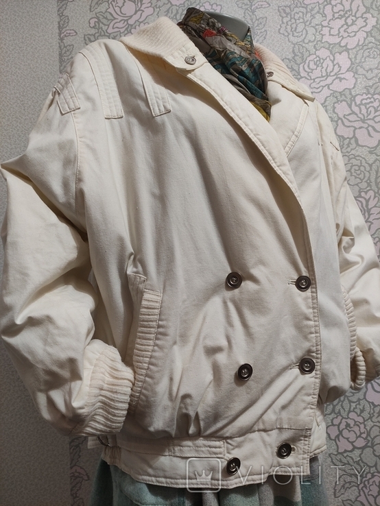 Cacha vintage весняна куртка бомбер котон оверзайз бохо, фото №4