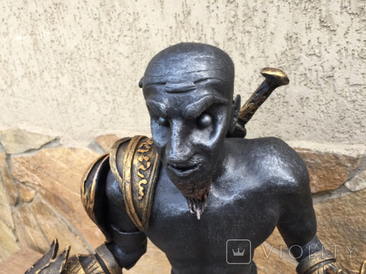 Kratos sculpture, video game, gift for gamer, photo number 5