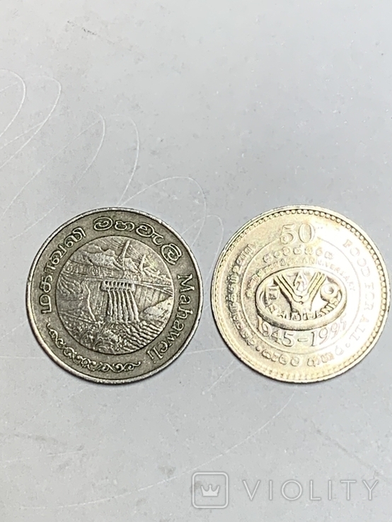 2 рупии 1981, 1995 Шри-Ланка (2 шт) , KM#145, 155, фото №4