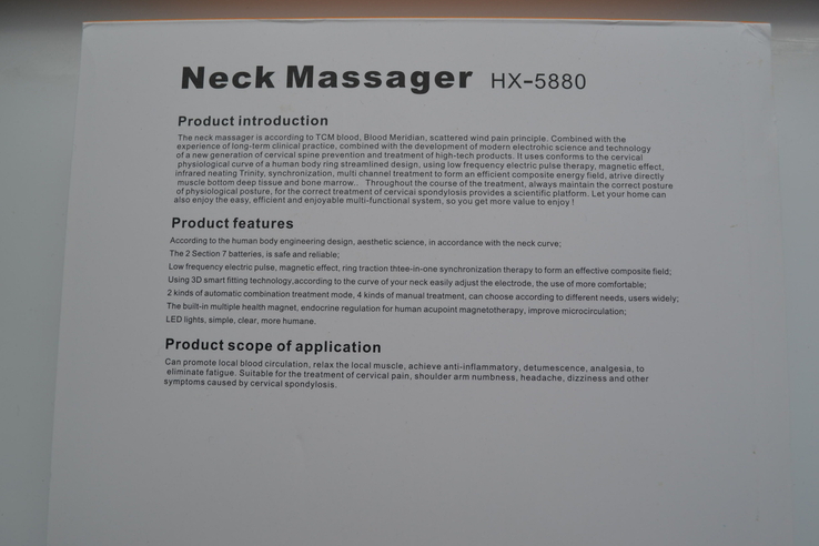 Массажер Neck Massager HX-5880, фото №4