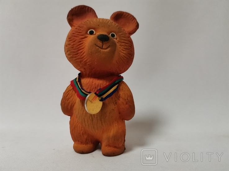 Olympic bear foam rubber 14 cm foam toy USSR symbol of the 1980 Olympics, photo number 2