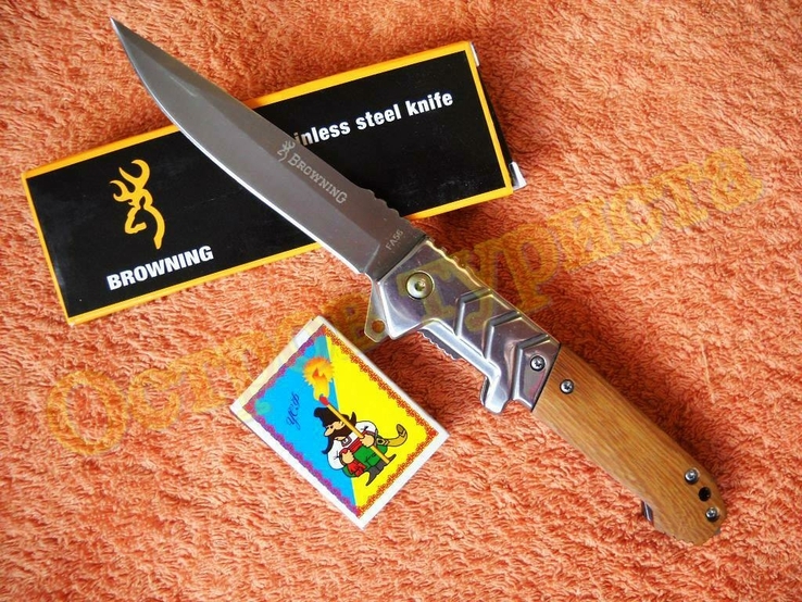 Нож складной тактический Browning FA58 бита клипса 22.5см, фото №2