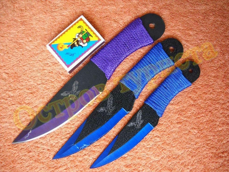 Комплект метательных ножей Орел 3 шт с чехлом, фото №3