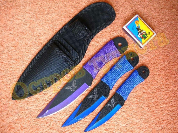 Комплект метательных ножей Орел 3 шт с чехлом, numer zdjęcia 2