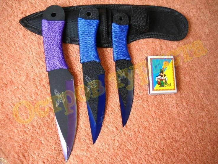 Комплект метательных ножей Орел 3 шт с чехлом, фото №4