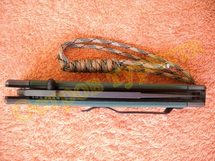 Тактический складной нож Browning 364g с клипсой и темляком стелобоем, фото №12