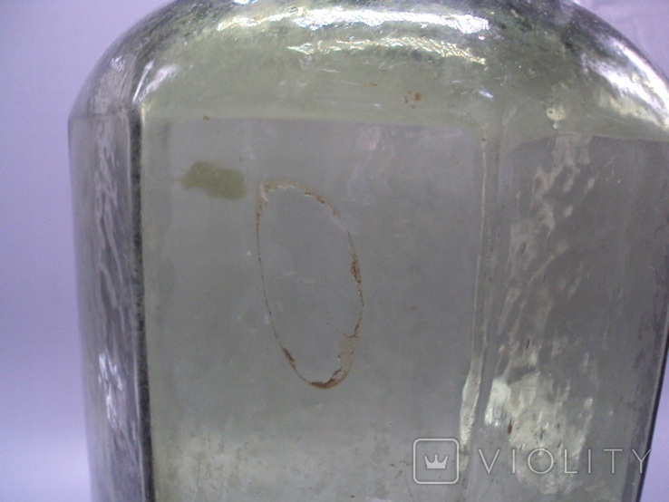 Велика зелена пляшка G. Eivin butel висота 40 см, діаметр 15 см, фото №5