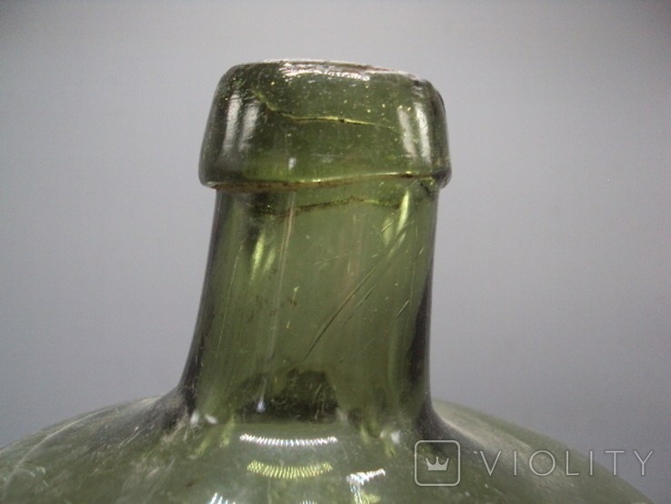 Велика зелена пляшка G. Eivin butel висота 40 см, діаметр 15 см, фото №7