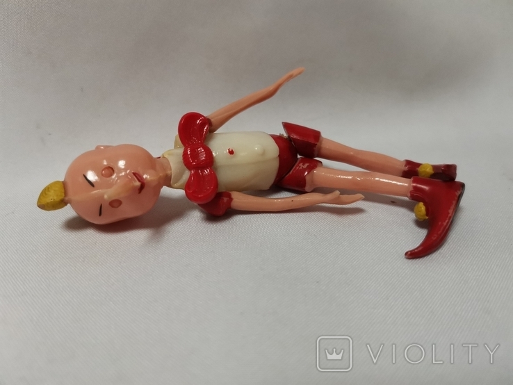 Іграшка СРСР Піноккіо колючий пластик 15 см на гумках, фото №6