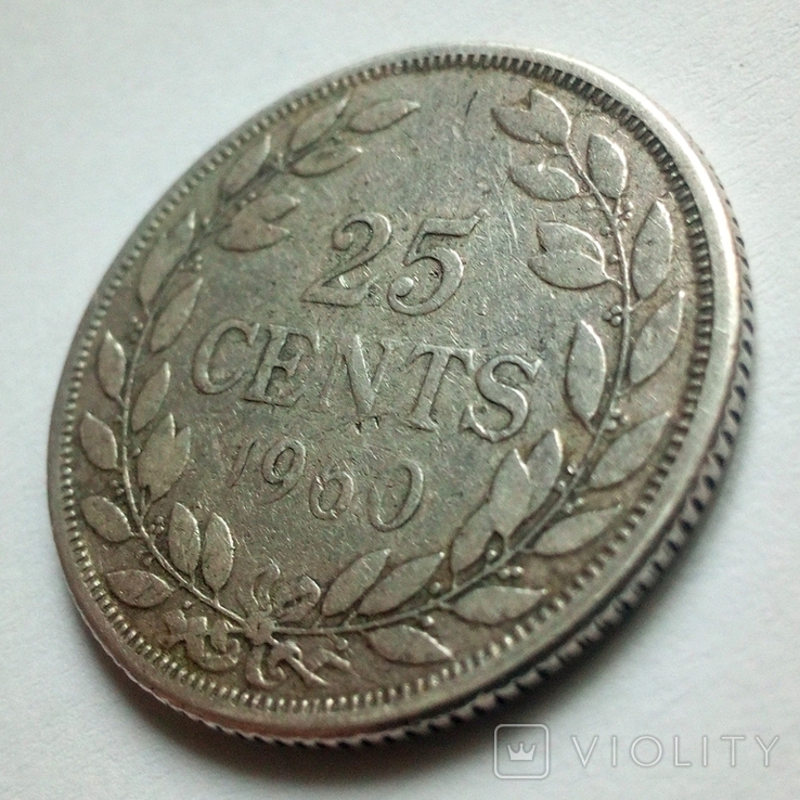 Либерия 25 центов 1960 г., фото №7