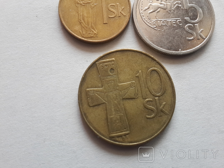Словакия: 20 геллеров, 1, 5, 10 крон, фото №5