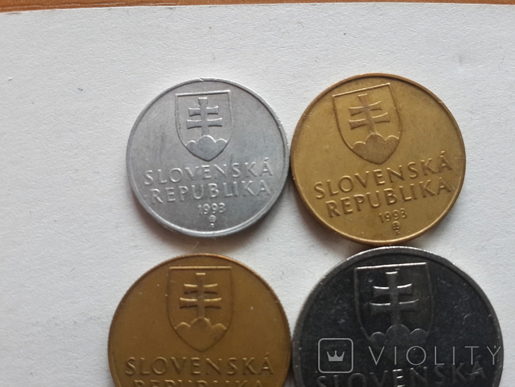 Словакия: 20 геллеров, 1, 5, 10 крон, фото №7