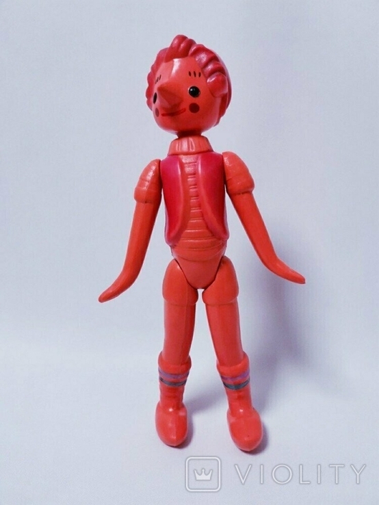 Іграшкова лялька СРСР целулоїдна на гумках Буратіно 27 см, фото №4