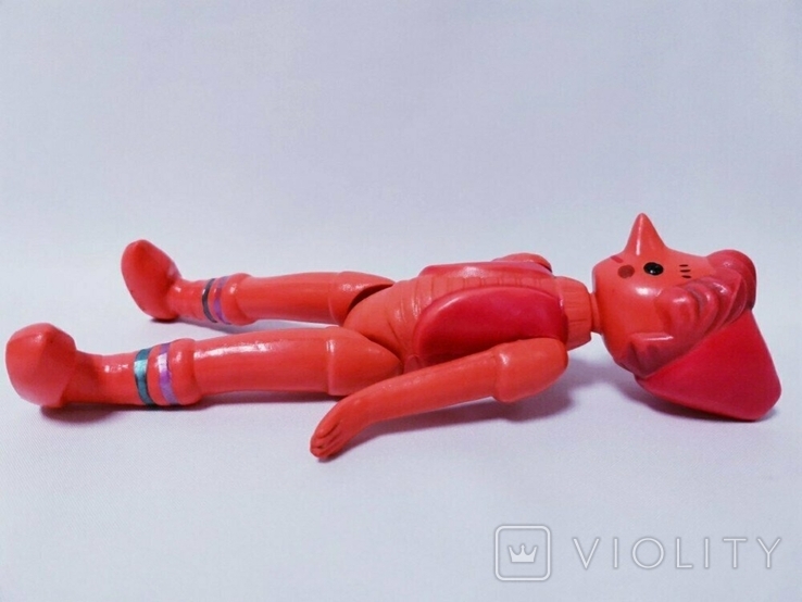 Іграшкова лялька СРСР целулоїдна на гумках Буратіно 27 см, фото №9