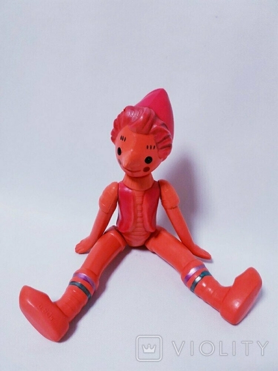 Іграшкова лялька СРСР целулоїдна на гумках Буратіно 27 см, фото №10