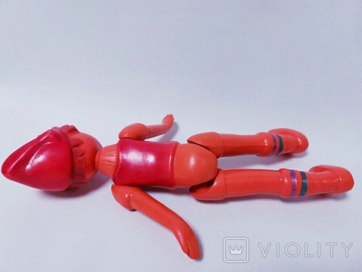 Іграшкова лялька СРСР целулоїдна на гумках Буратіно 27 см, фото №12