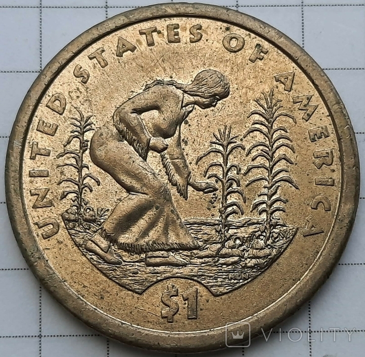 США 1 доллар, 2009 Посадка культур, фото №2