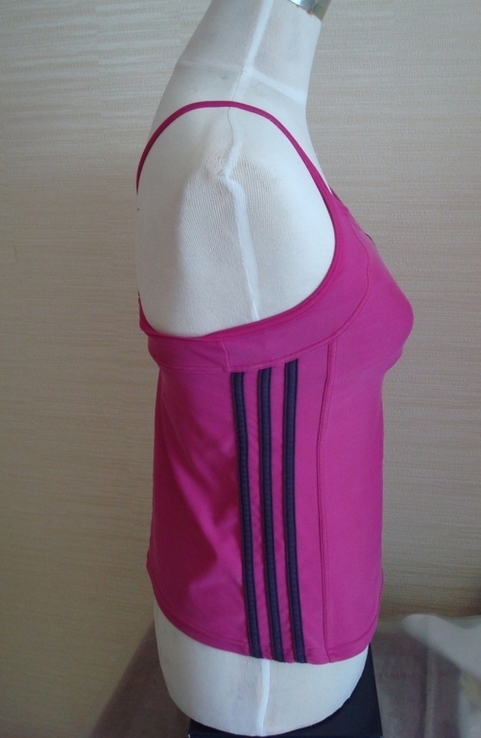 Adidas спортивная майка женская с топиком внутри фуксия s, фото №5