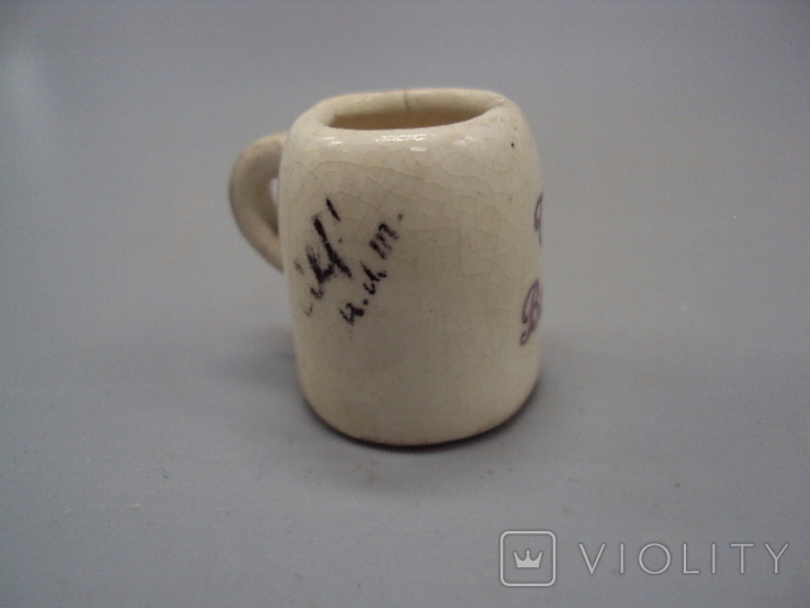 Figure ceramics miniature Germany mug beer glass Grink Grink Bruderlein trink, photo number 8