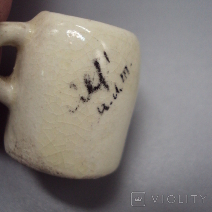 Figure ceramics miniature Germany mug beer glass Grink Grink Bruderlein trink, photo number 9