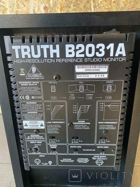 Behringer Truth B2031A акустическая система с сертификатом 2 шт, фото №4