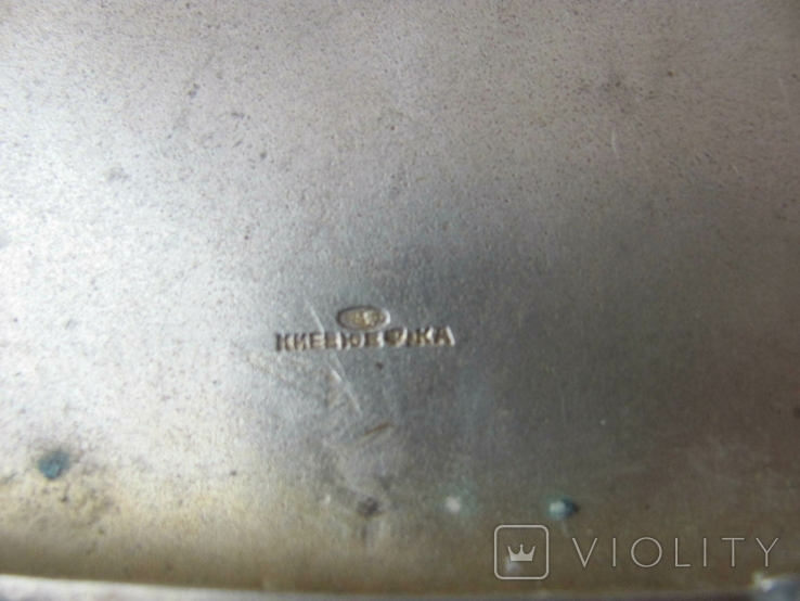 Портсигар серебро 875 пр.Вес 179 гр, фото №7
