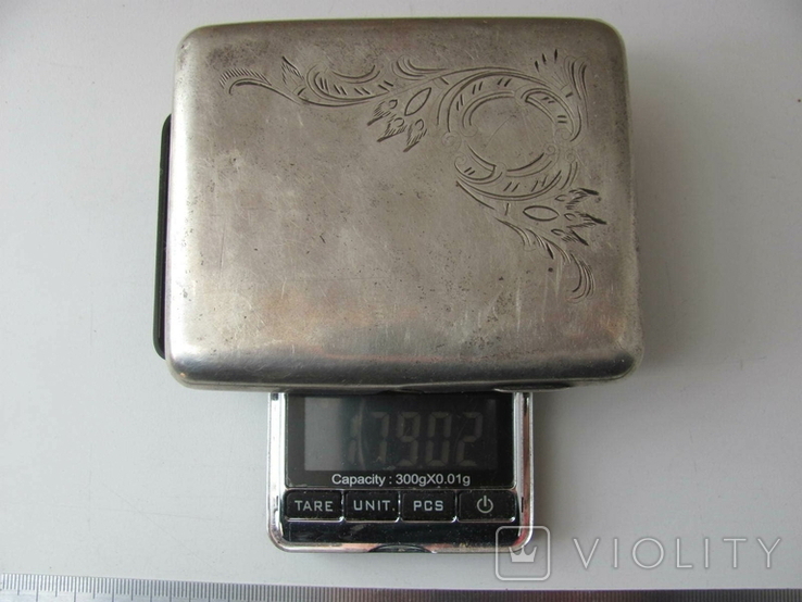 Портсигар серебро 875 пр.Вес 179 гр, фото №12