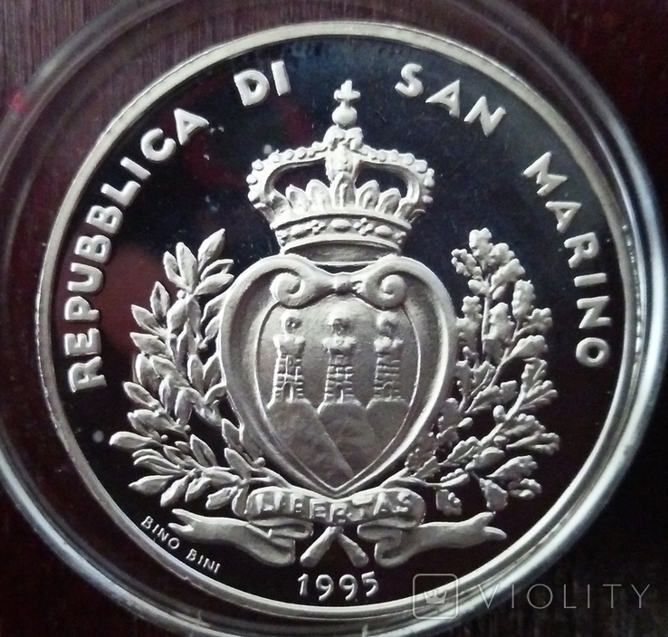 10.000 лир,Сан-Марино, 1995 год, "Америго Веспуччи" - серебро, фото №5