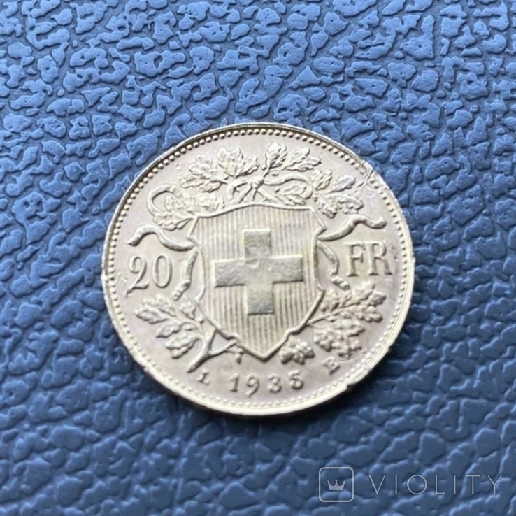 20 франков 1935 г. Швейцария, photo number 5