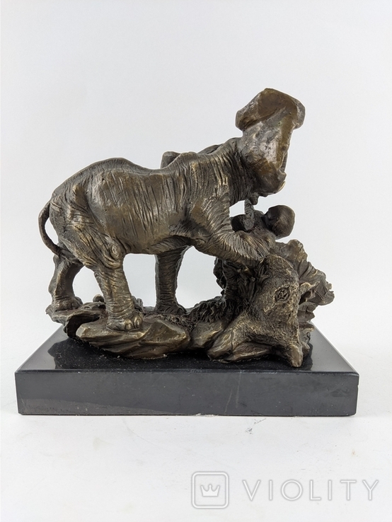 Скульптура "Слоны" Antoine-Louis Barye. Антуаан-Луи Бари Бронза. Мрамор. Франция., фото №4