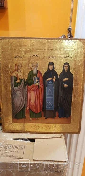 Икона на золоте 4 святых, photo number 3