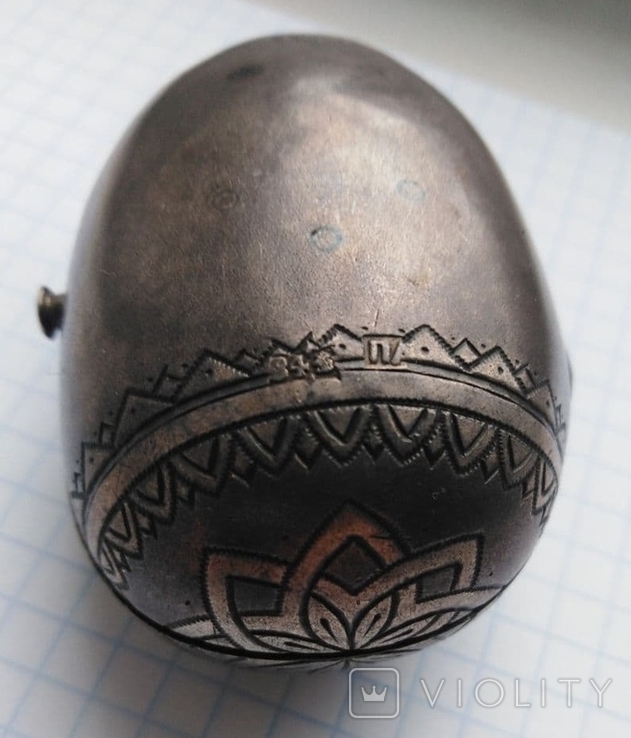 Серебряное яйцо, клеймо мастера ‘‘ПА’’ 84, photo number 3