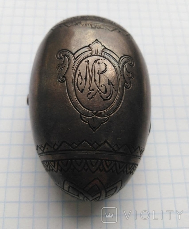 Серебряное яйцо, клеймо мастера ‘‘ПА’’ 84